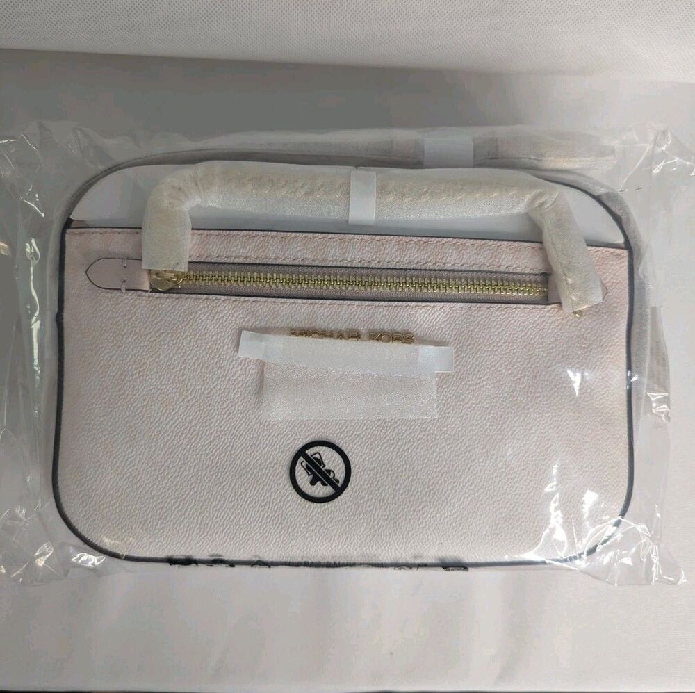 Michael Kors Jet Set Leather Crossbody Bag - Powder Blush, Pink, Brand New - Picture 3 of 4